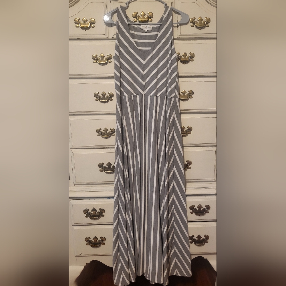 Thyme & Honey Striped maxi